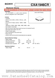 CXA1946CR datasheet pdf SONY