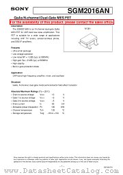 SGM2016AN datasheet pdf SONY