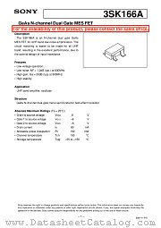 3SK166A datasheet pdf SONY