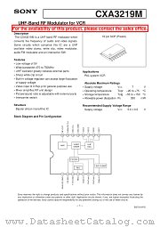CXA3219M datasheet pdf SONY