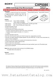 CXP5080 datasheet pdf SONY