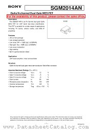 SGM2014AN datasheet pdf SONY