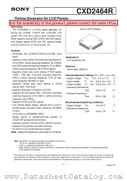 CXD2464R datasheet pdf SONY