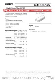 CXD2073S datasheet pdf SONY