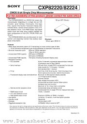 CXP82220 datasheet pdf SONY