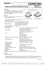 CXP87700 datasheet pdf SONY