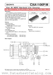 CXA1106P/M datasheet pdf SONY