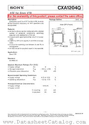 CXA1204Q datasheet pdf SONY