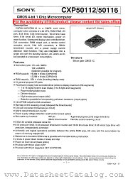 CXP50116 datasheet pdf SONY