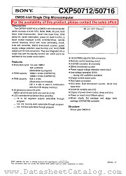CXP50716 datasheet pdf SONY