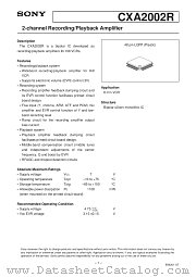 CXA2002R datasheet pdf SONY