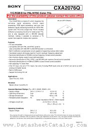 CXA2076Q datasheet pdf SONY