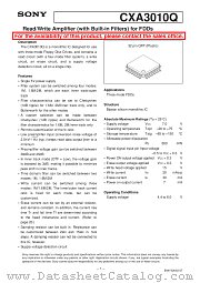 CXA3010Q datasheet pdf SONY