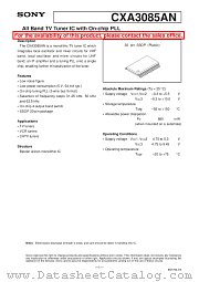 CXA3085AN datasheet pdf SONY