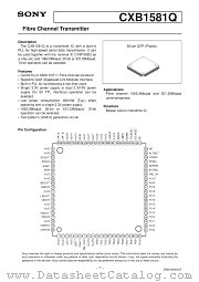 CXB1581Q datasheet pdf SONY