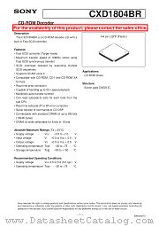 CXD1804BR datasheet pdf SONY