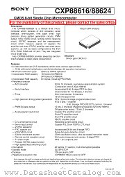 CXP88616 datasheet pdf SONY