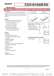 CXA1619AM/AS datasheet pdf SONY