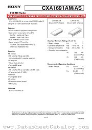 CXA1691AM/AS datasheet pdf SONY