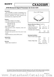 CXA2038R datasheet pdf SONY