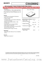 CXA2069Q datasheet pdf SONY