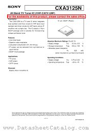 CXA3125N datasheet pdf SONY