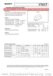 1T417 datasheet pdf SONY