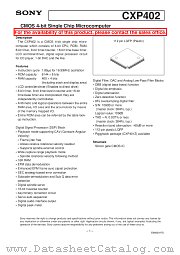 CXP402 datasheet pdf SONY