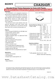 CXA2543R datasheet pdf SONY