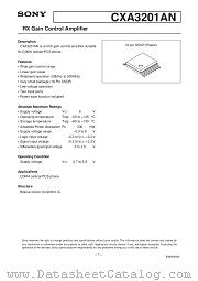 CXA3201AN datasheet pdf SONY