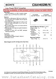CXA1402M/N datasheet pdf SONY