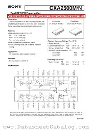 CXA2500M/N datasheet pdf SONY