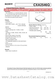 CXA2546Q datasheet pdf SONY