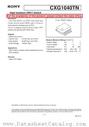CXG1040TN datasheet pdf SONY