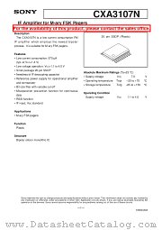 CXA3107N datasheet pdf SONY