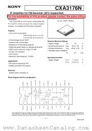 CXA3176N datasheet pdf SONY