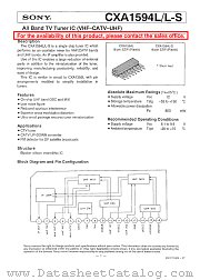 CXA1594L/L-S datasheet pdf SONY