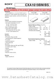 CXA1619BM/BS datasheet pdf SONY