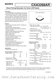 CXA3268AR datasheet pdf SONY