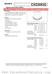 CXD2093Q datasheet pdf SONY