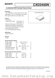CXD3400N datasheet pdf SONY