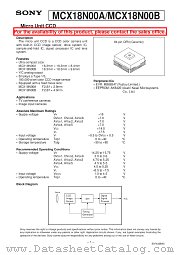 MCX18N00B datasheet pdf SONY