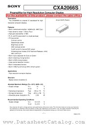 CXA2066S datasheet pdf SONY