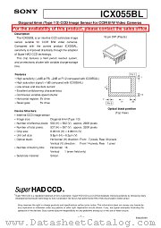 ICX055BL datasheet pdf SONY