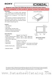 ICX062AL datasheet pdf SONY