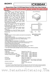 ICX080AK datasheet pdf SONY
