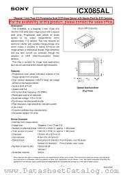 ICX085AL datasheet pdf SONY