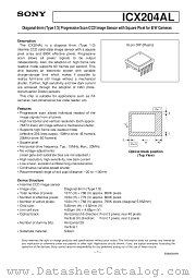 ICX204AL datasheet pdf SONY