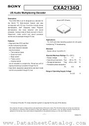 CXA2134Q datasheet pdf SONY