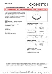 CXD2475TQ datasheet pdf SONY